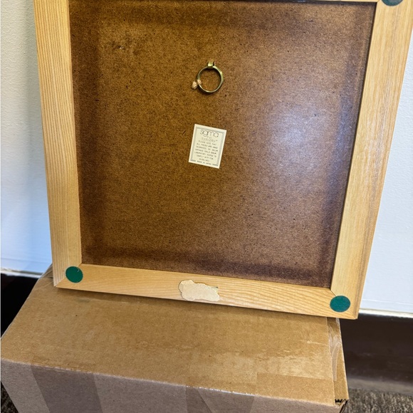 Sigma Tastesetter 10" Framed Ceramic Pig Tile Trivet / Wall Hanging Hand Decorat - Picture 4 of 6